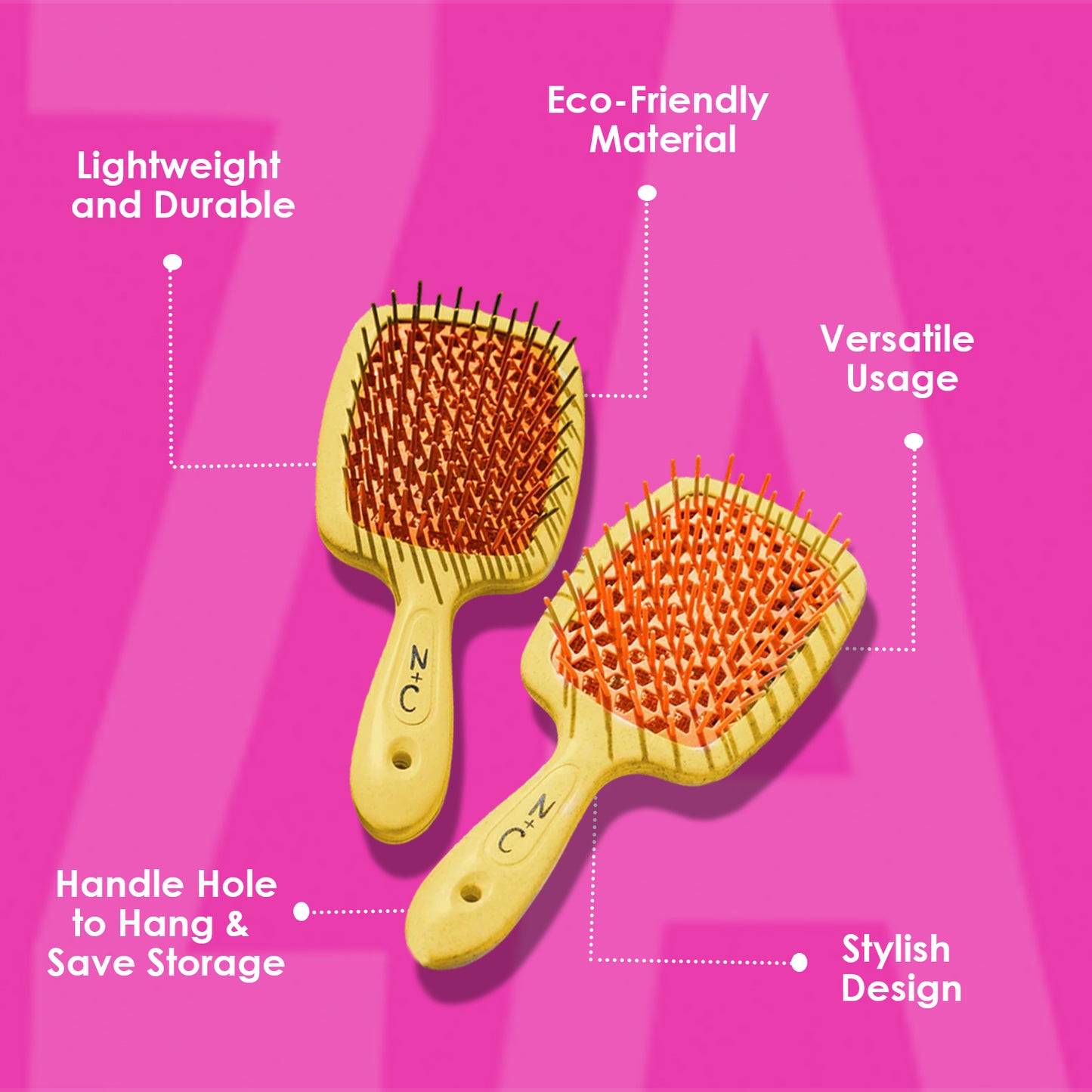 THE BRUSHIMISTA • Wide Bristle Detangling Brush